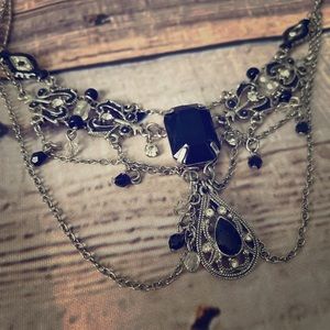 Vintage Stunning Chandelier Heavy Crystal Necklace